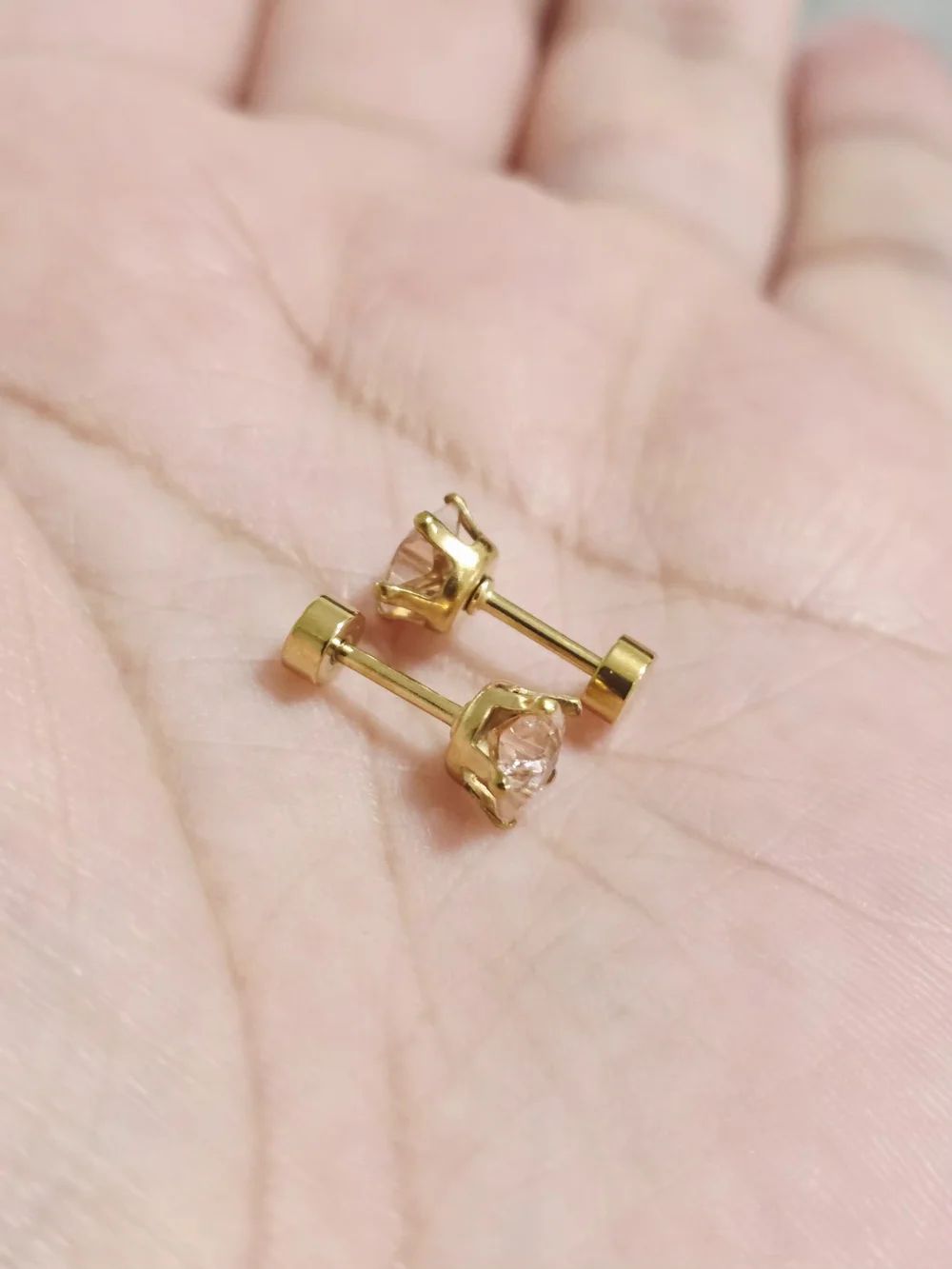 18kGold Plated Baby November Birthstone Earring